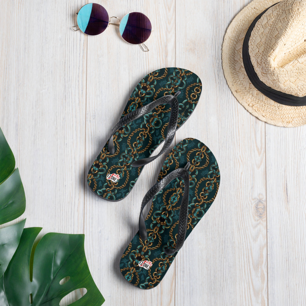 Green Gold Chain - Flip-Flops