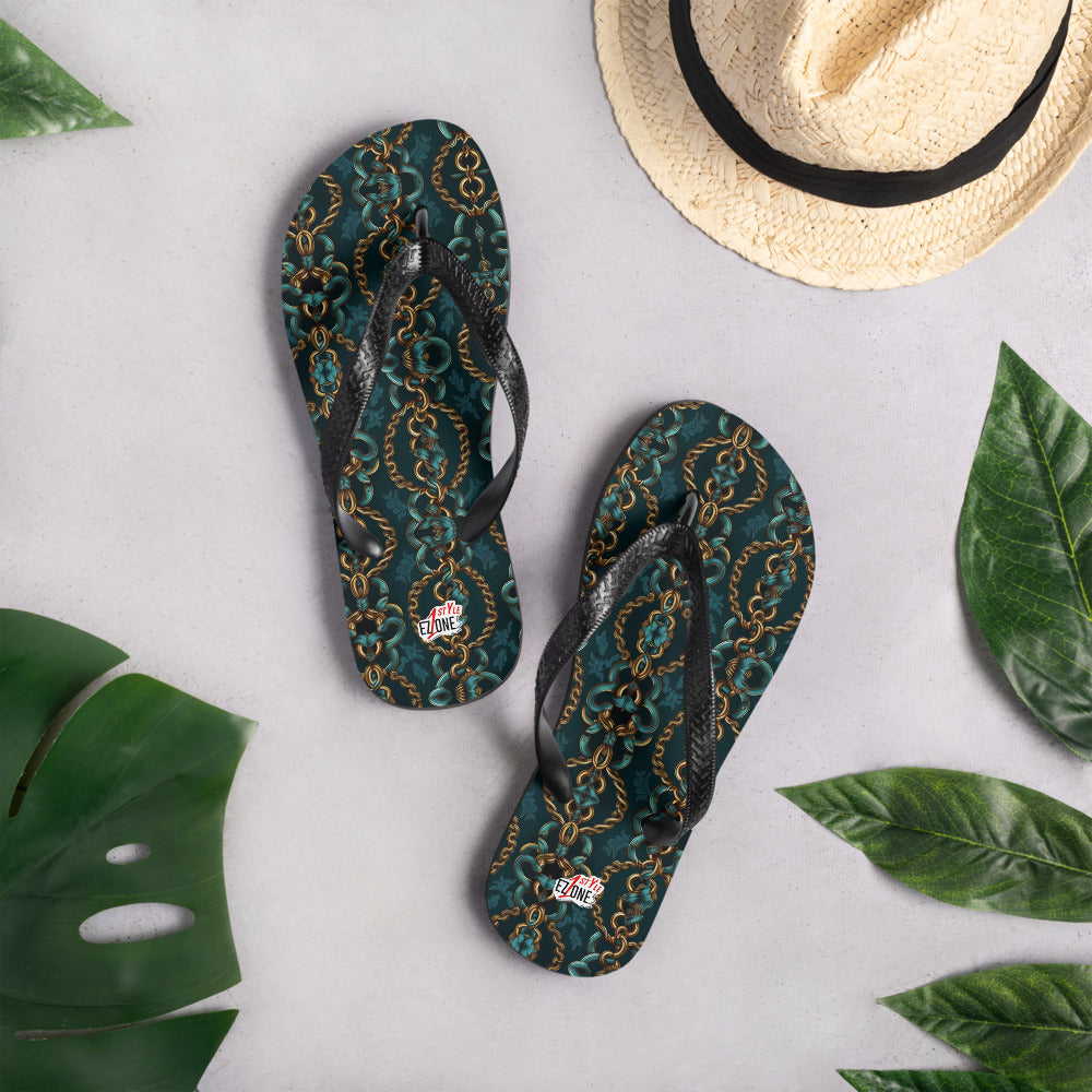 Green Gold Chain - Flip-Flops